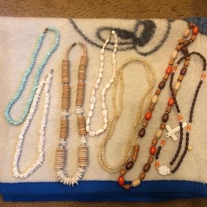 Big and puka shell necklace bundle